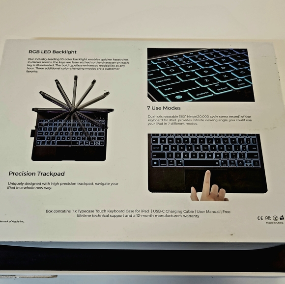 Typecase Touch Wireless Keyboard Case For iPad 11.6 in Screensize - Picture 4 of 7
